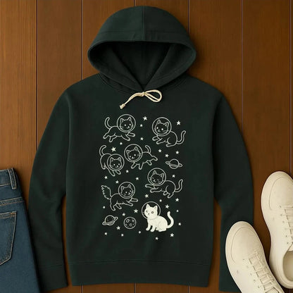 Galaxy Meow Hoodie Black / S 68532238281399739099 Hoodie