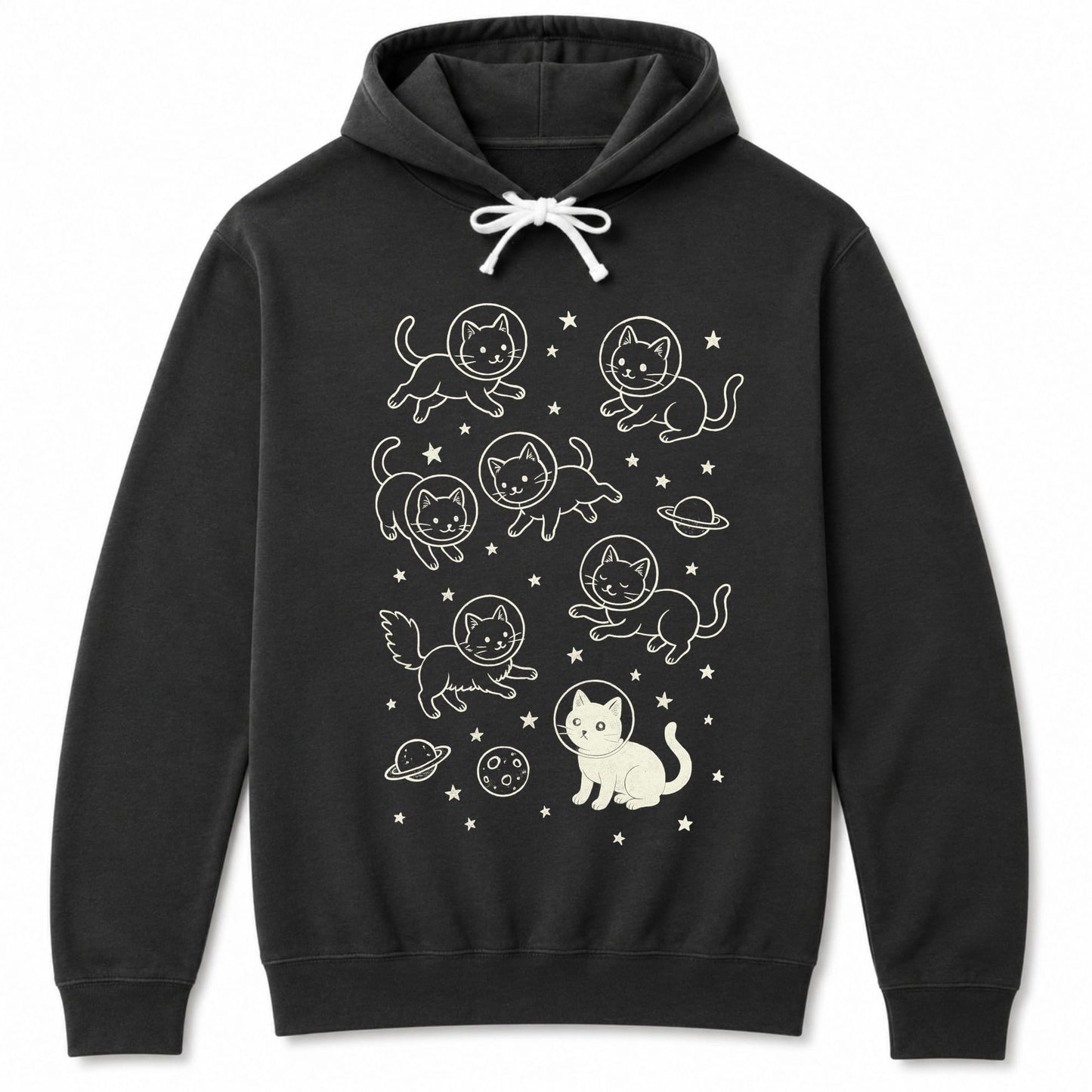 Galaxy Meow Hoodie Black / S 68532238281399739099 Hoodie