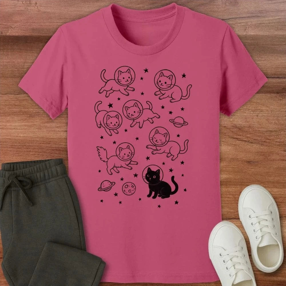 Galaxy Meow Kids T-Shirt Berry / S 31522848948277480139 Kids clothes