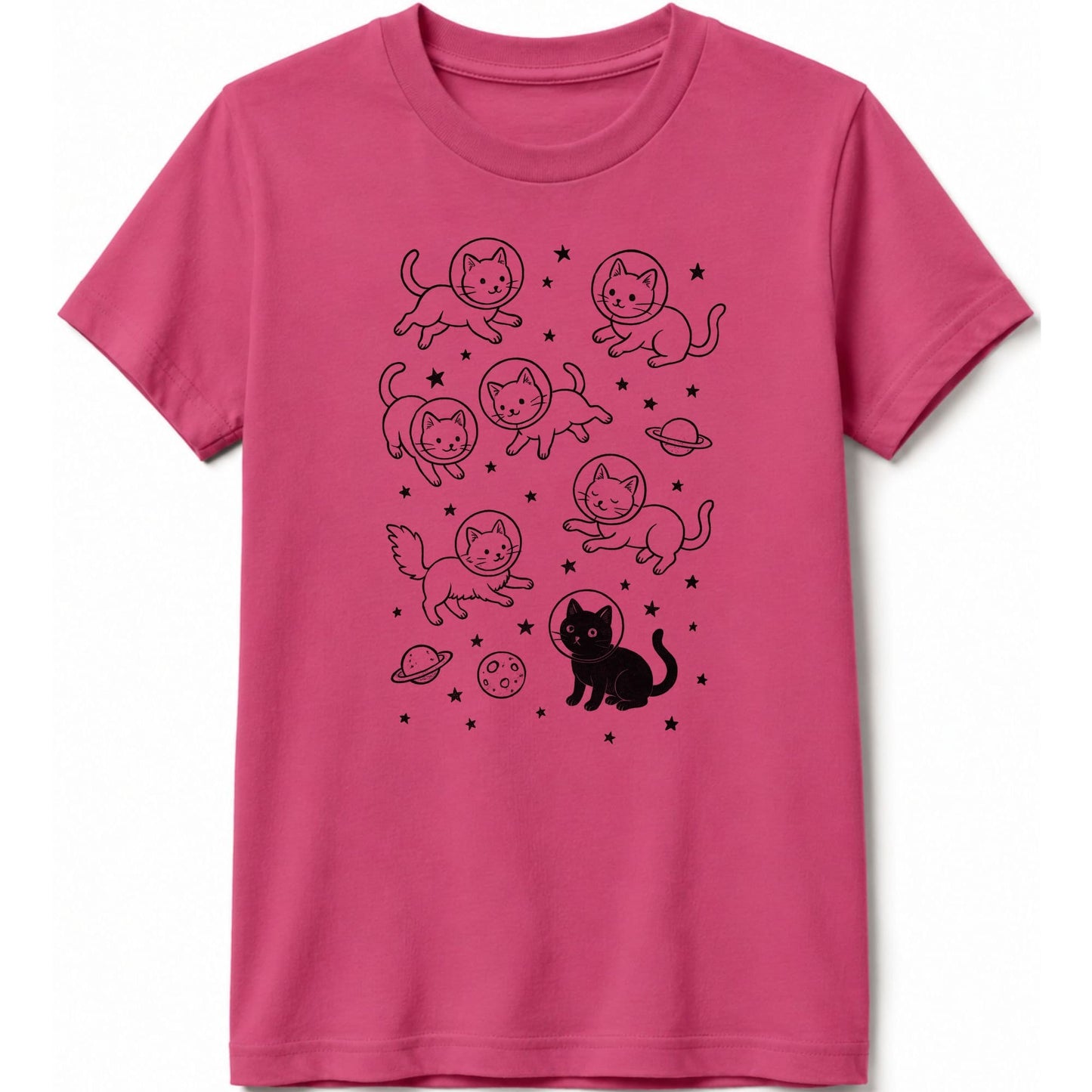 Galaxy Meow Kids Tee Berry / S 31522848948277480139 Kids clothes