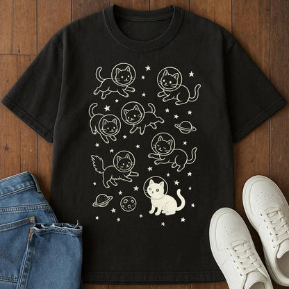 Galaxy Meow T-Shirt Black / S 91610560682134428319 T-Shirt