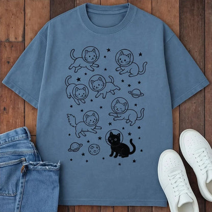 Galaxy Meow T-Shirt Blue Jean / S 29322352975548286811 T-Shirt