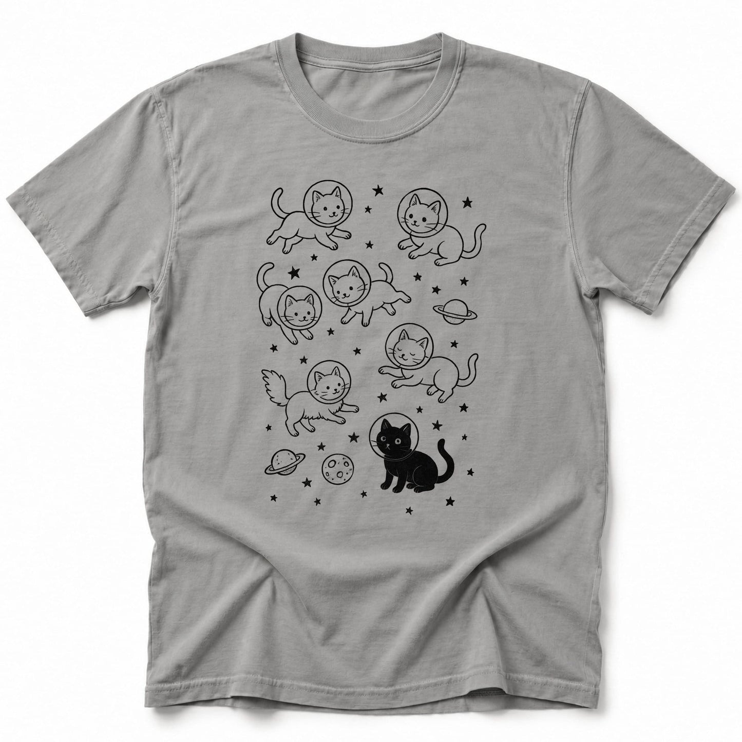 Galaxy Meow T-Shirt Grey / S 22465579826124103739 T-Shirt