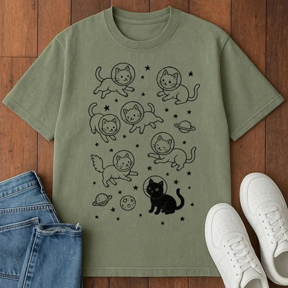 Galaxy Meow T-Shirt Moss / S 89905424268324809070 T-Shirt