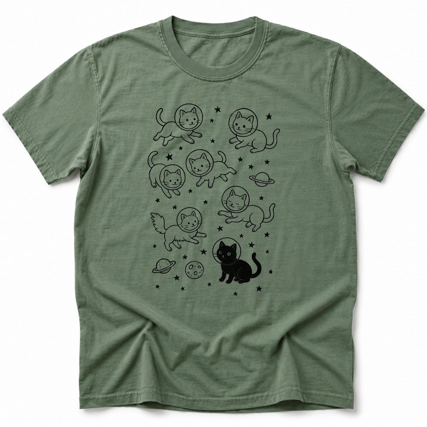 Galaxy Meow T-Shirt Moss / S 89905424268324809070 T-Shirt