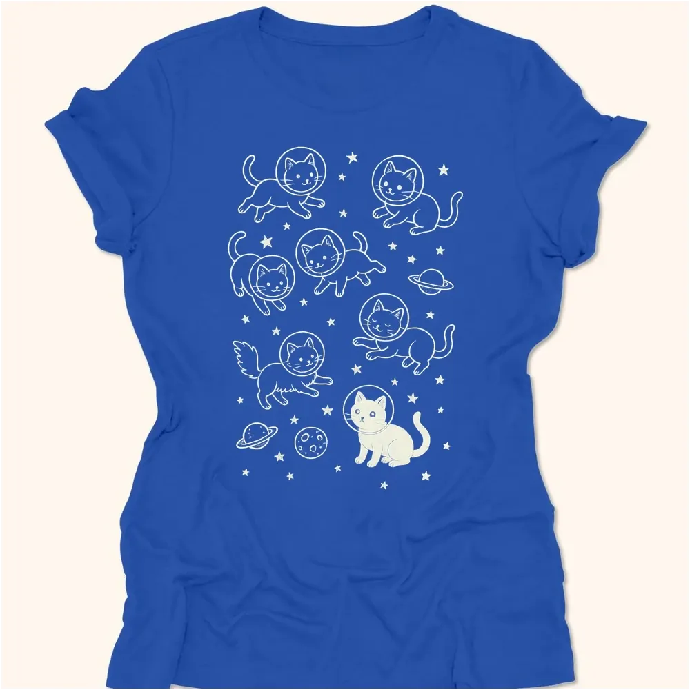 Galaxy Meow Womens Tee True Royal / S 24718178590755451075 T-Shirt