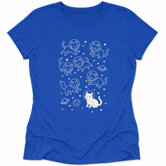 Galaxy Meow Womens Tee True Royal / S 24718178590755451075 T-Shirt