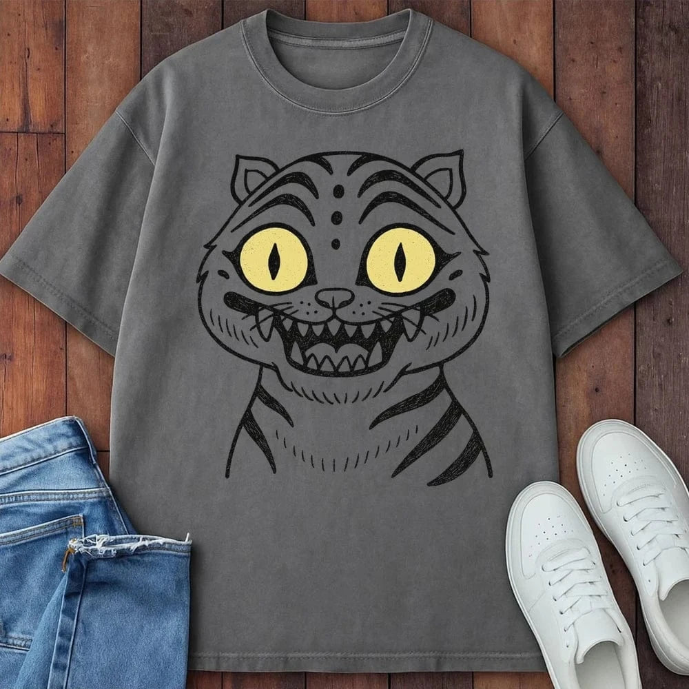 Grinny Paws T-Shirt Grey / S 20019374528677375104 T-Shirt