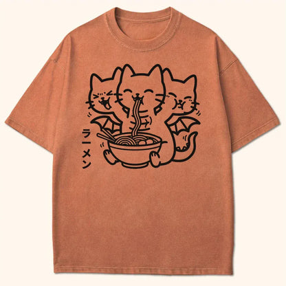 Happy King Nekodorah Ramen T-Shirt Yam / S 12255199091391985193 T-Shirt
