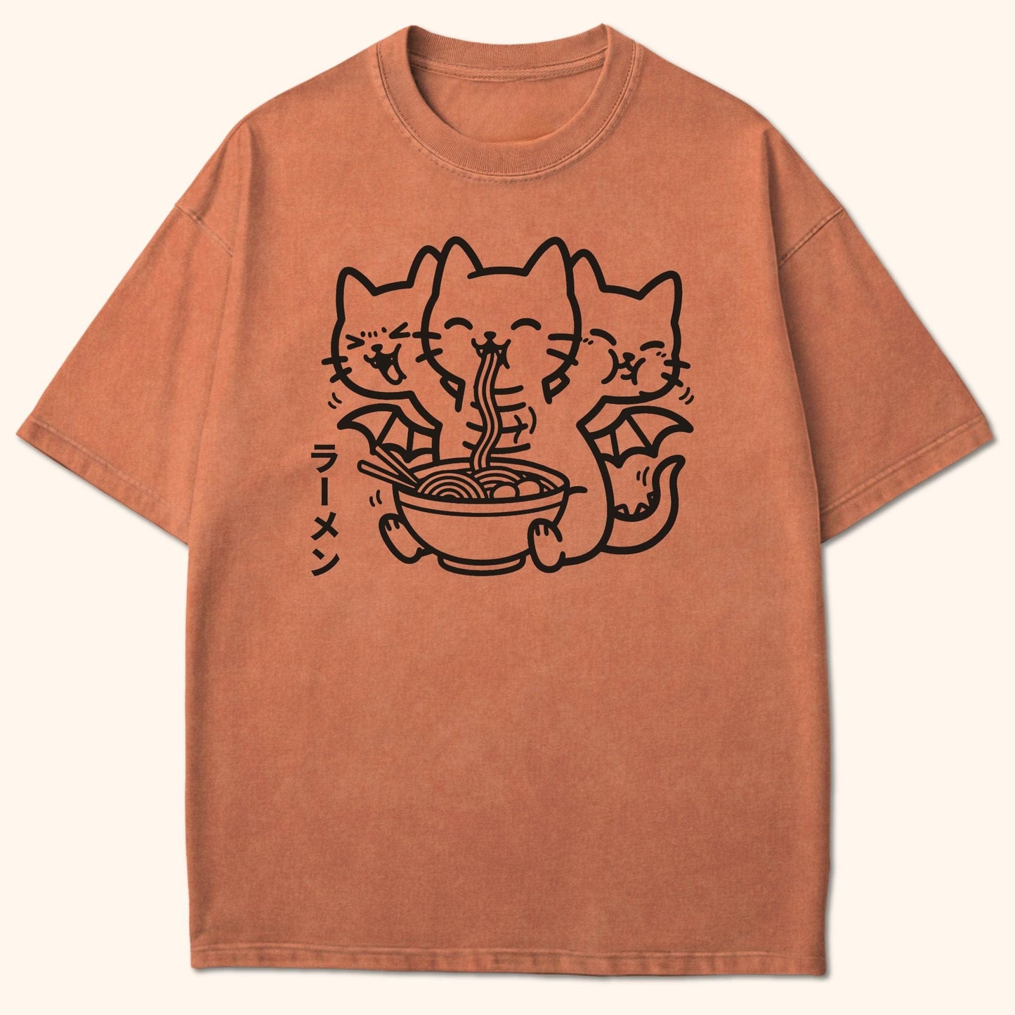 Happy King Nekodorah Ramen T-Shirt Yam / S 12255199091391985193 T-Shirt