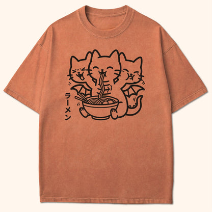 Happy King Nekodorah Ramen T-Shirt Yam / S 12255199091391985193 T-Shirt