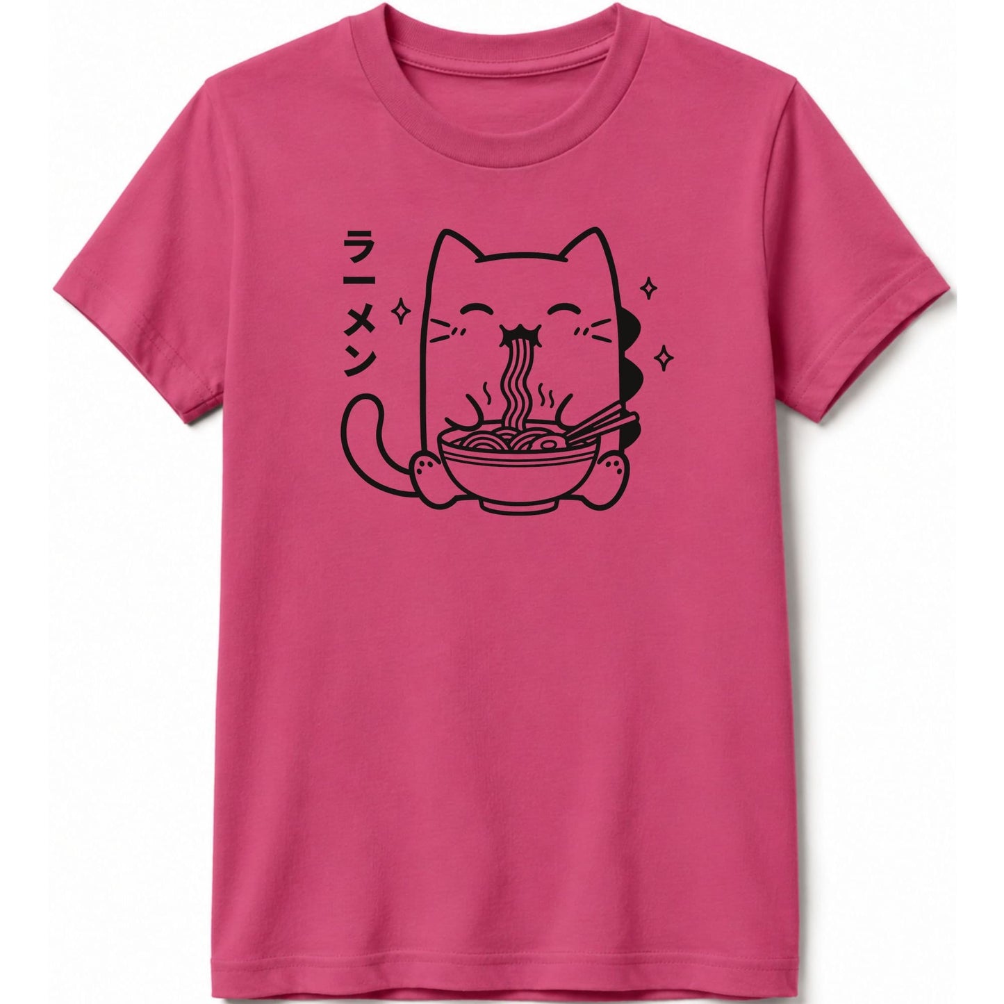 Happy Kyattojira Ramen Kids Tee Berry / S 29913193870054591814 Kids clothes
