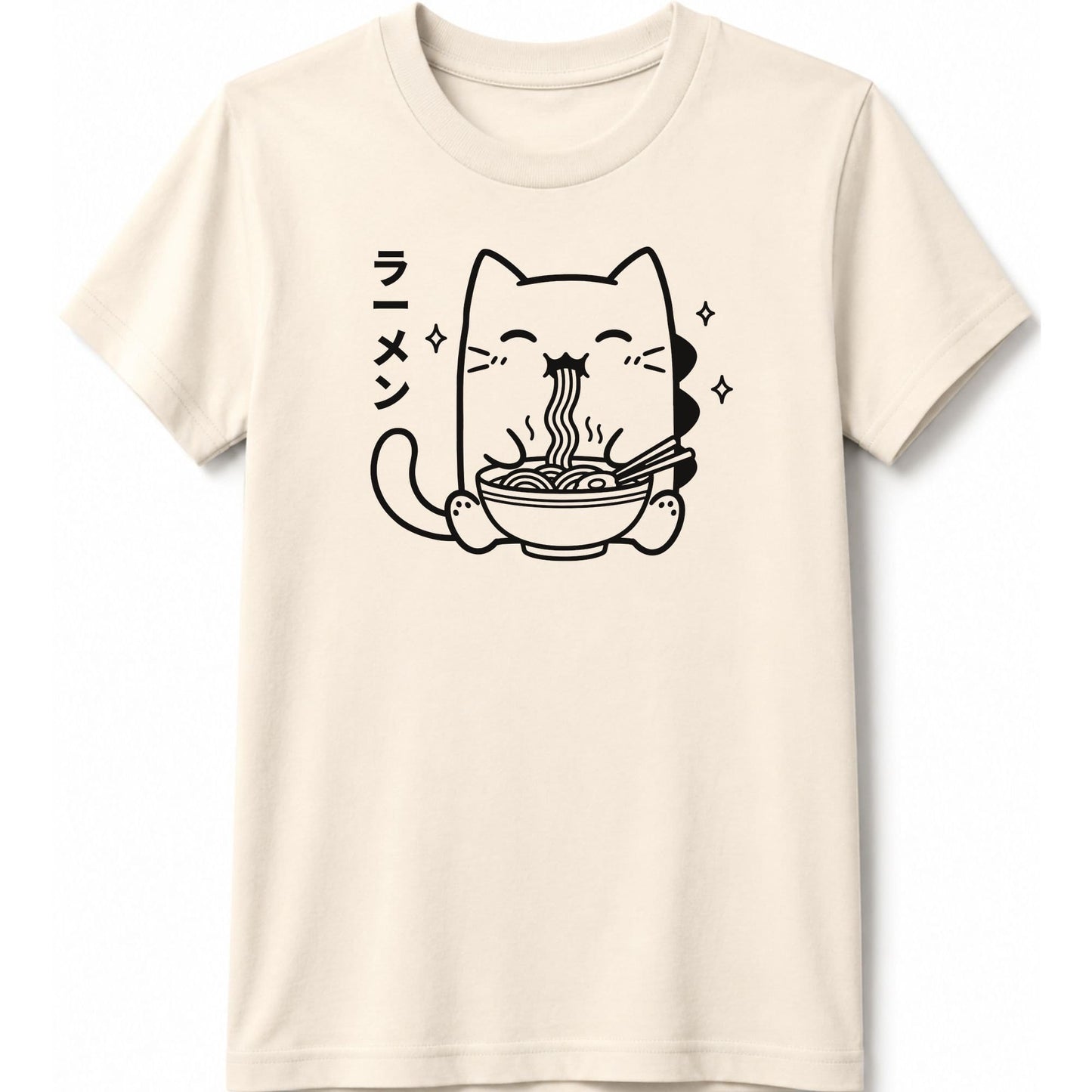 Happy Kyattojira Ramen Kids Tee Natural / S 72500090278395365962 Kids clothes