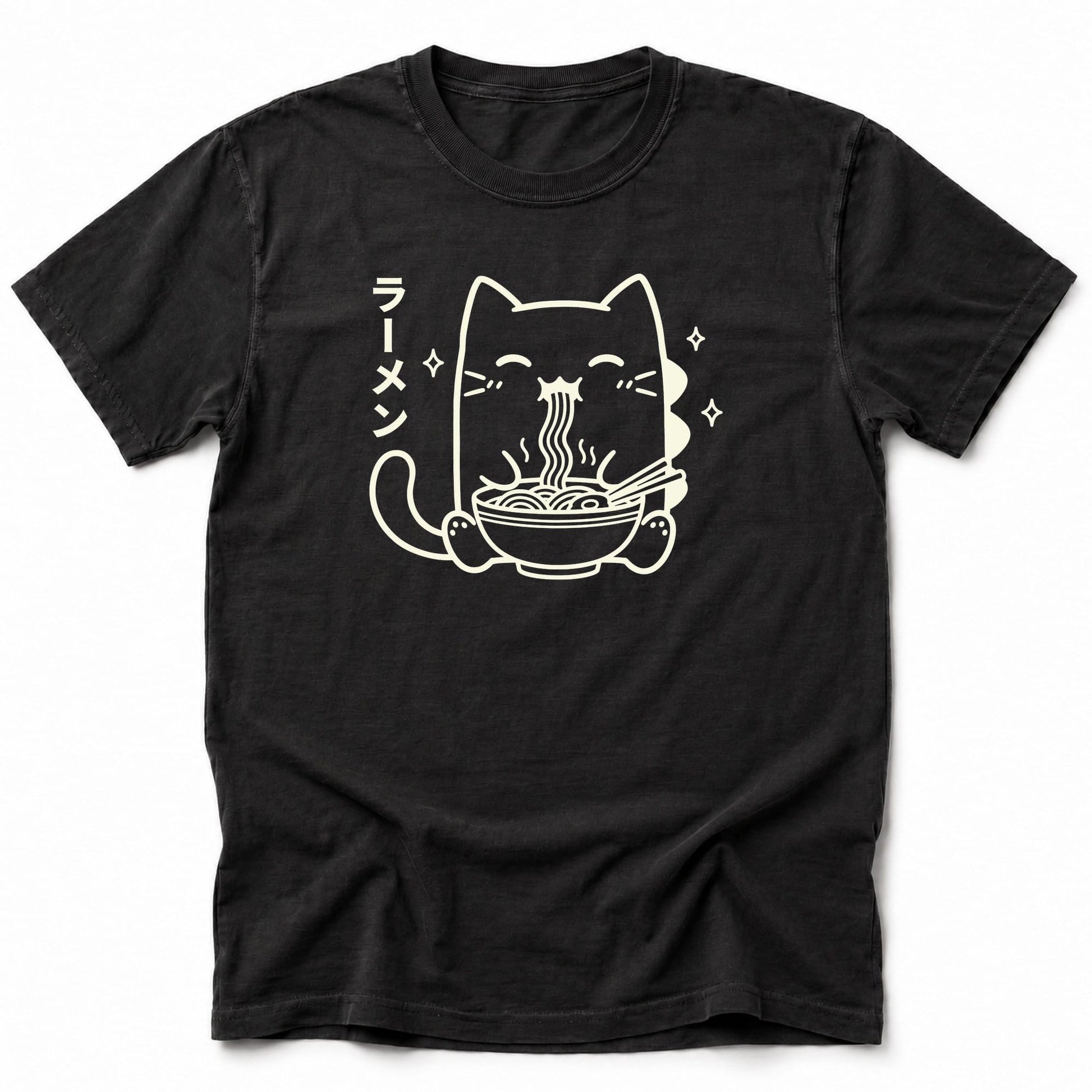 Happy Kyattojira Ramen T-Shirt Black / S 15428803620504430161 T-Shirt