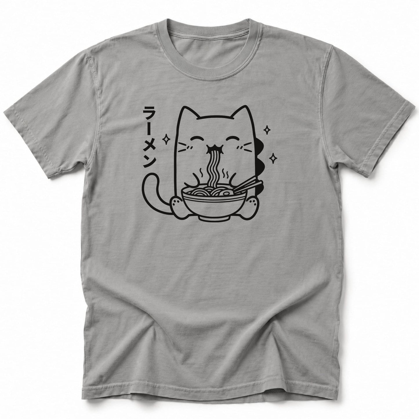Happy Kyattojira Ramen T-Shirt Grey / S 31545218409208613110 T-Shirt