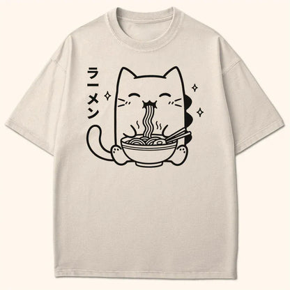Happy Kyattojira Ramen T-Shirt Ivory / S 84506267190028120522 T-Shirt