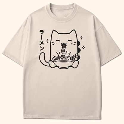 Happy Kyattojira Ramen T-Shirt Ivory / S 84506267190028120522 T-Shirt
