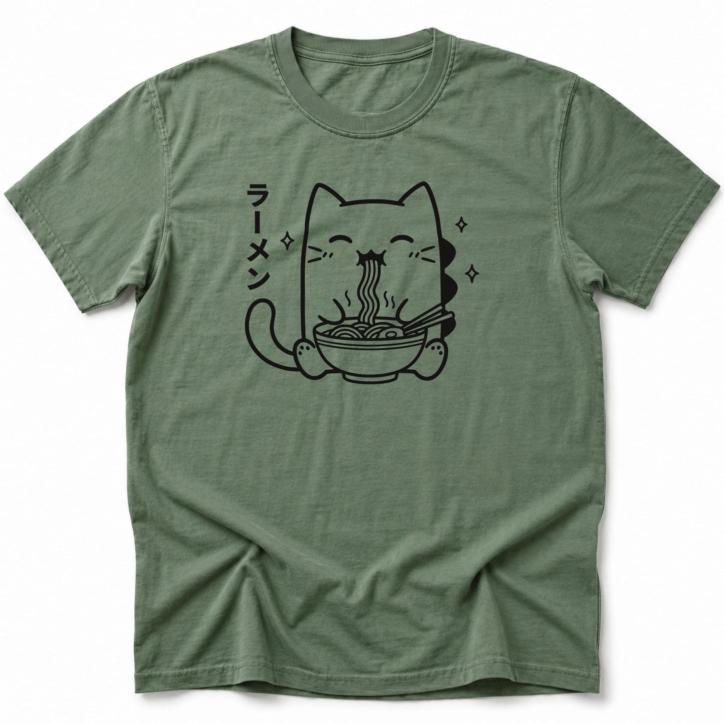 Happy Kyattojira Ramen T-Shirt Moss / S 20869418348187978739 T-Shirt