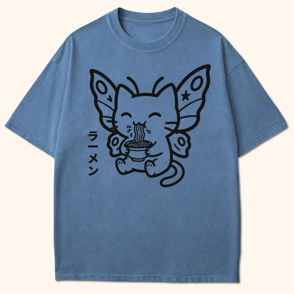Happy Nyasura Ramen T-Shirt Blue Jean / S 24074664908534111983 T-Shirt