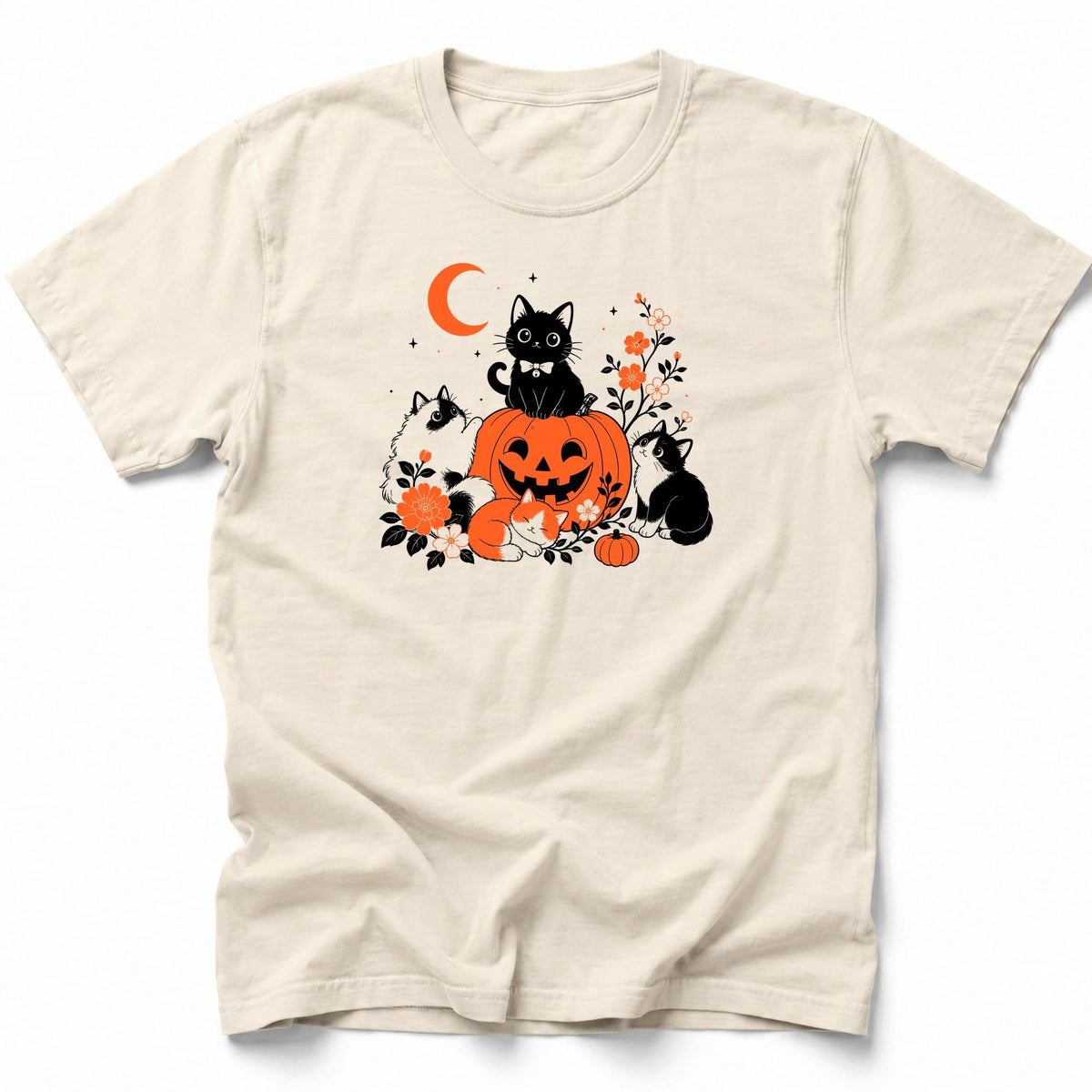 Haunted Felines T-Shirt Ivory / S 84404789192187351328 T-Shirt