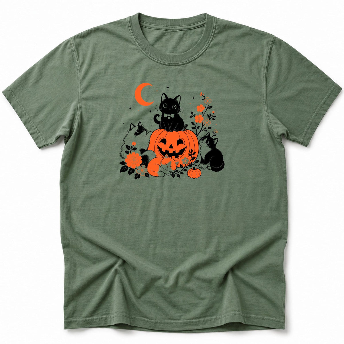 Haunted Felines T-Shirt Moss / S 91260301307801735041 T-Shirt