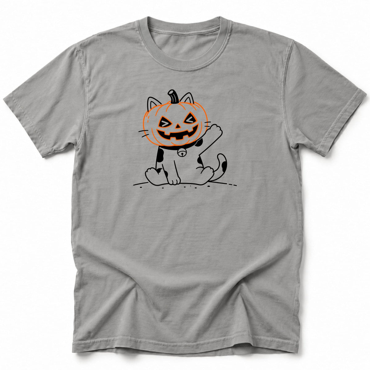 Haunted Pumpkin T-Shirt Grey / S 17781091974134440970 T-Shirt