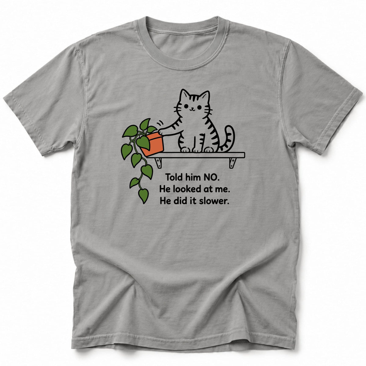 He Did It Slower T-Shirt Grey / S 22484207751808188139 T-Shirt