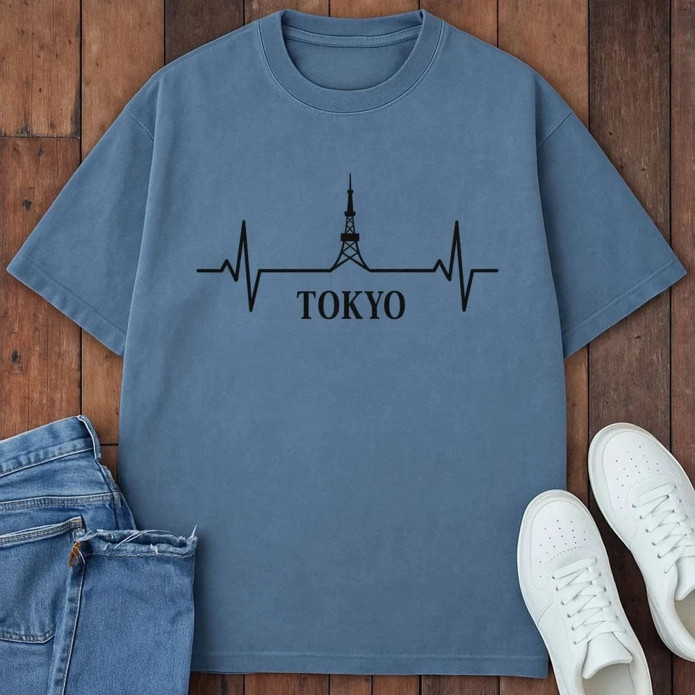 Heartbeat Of Tokyo T-Shirt Blue Jean / S 20639932902490268605 T-Shirt
