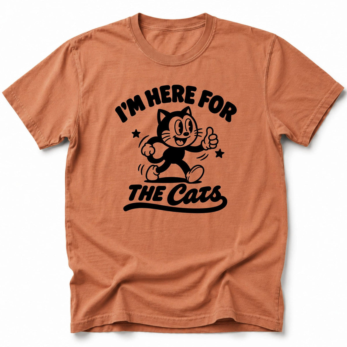 Here for Cats T-Shirt Yam / S 23581643516682697837 T-Shirt