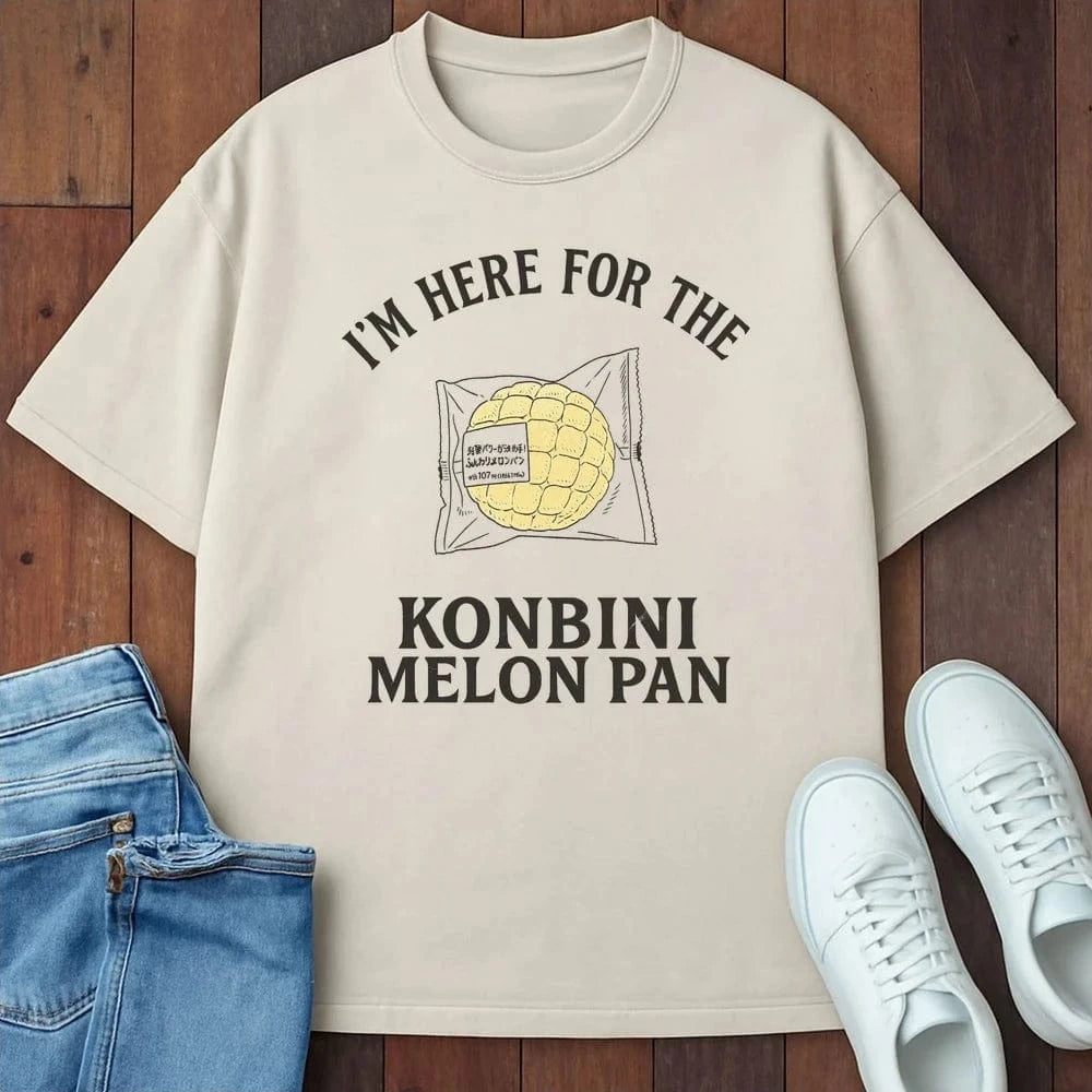 Here For The Melon Pan T-Shirt Ivory / S 14544022908356781726 T-Shirt