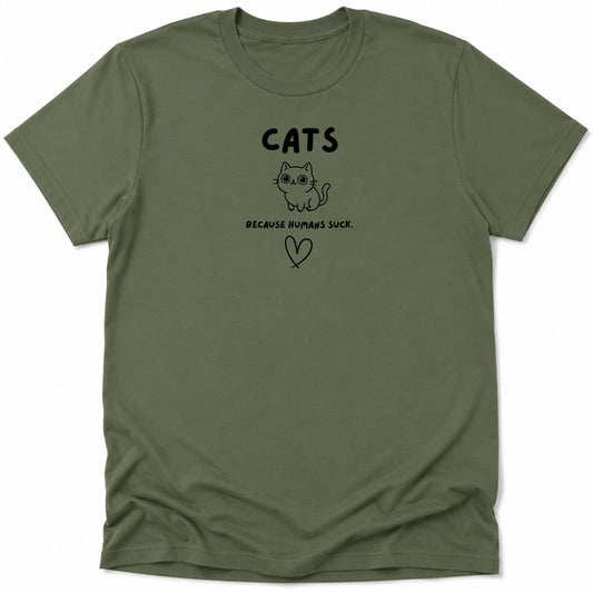 Humans Suck Everyday Softstyle Tee Military Green / S 30348870036394133841 T-Shirt