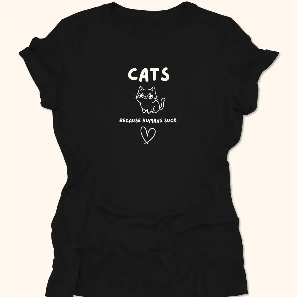 Humans Suck Womens Tee Black / S 22127193314492094349 T-Shirt