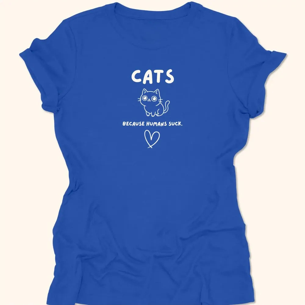 Humans Suck Womens Tee True Royal / S 23442266919700365052 T-Shirt