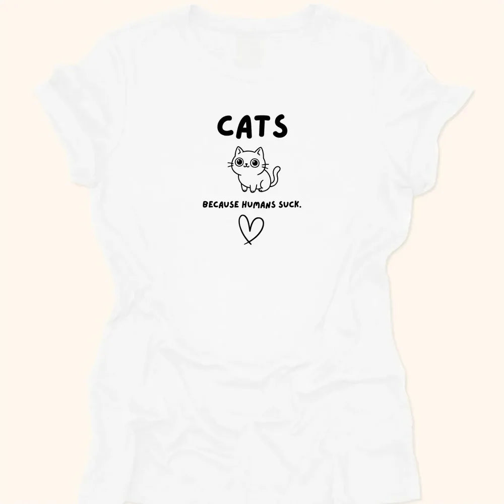 Humans Suck Womens Tee White / S 10092661299359619675 T-Shirt