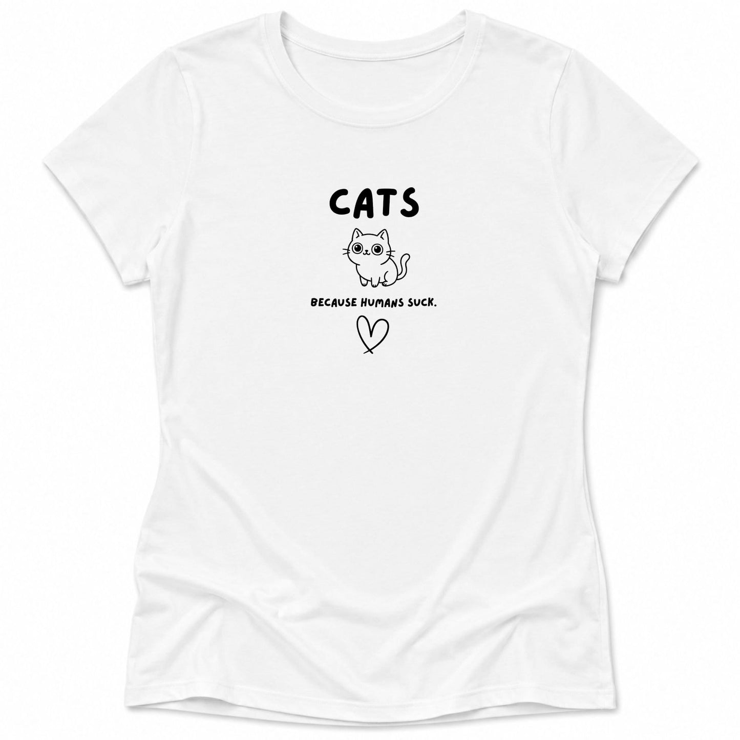 Humans Suck Womens Tee White / S 10092661299359619675 T-Shirt