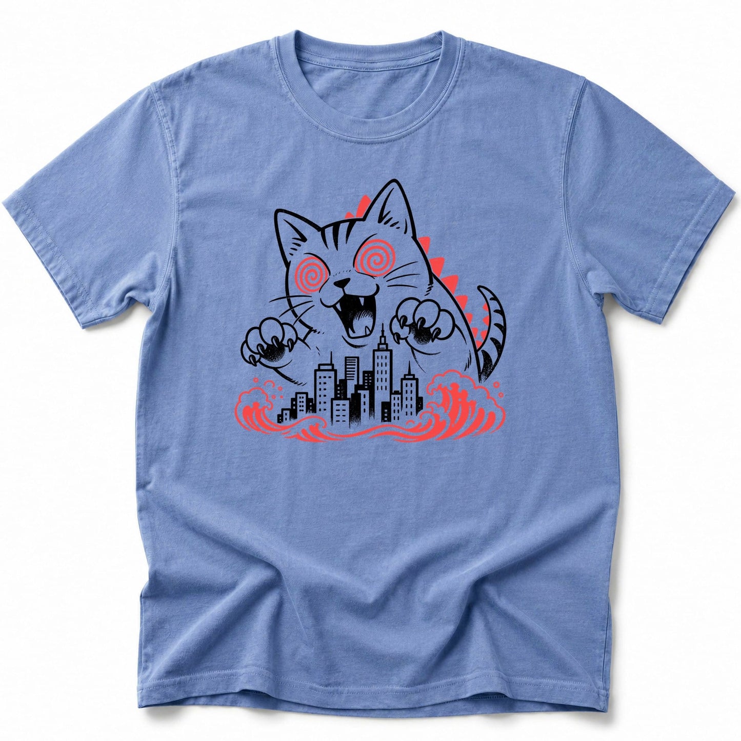 Hypno Cat T-Shirt Blue Jean / S 95271478462840876601 T-Shirt