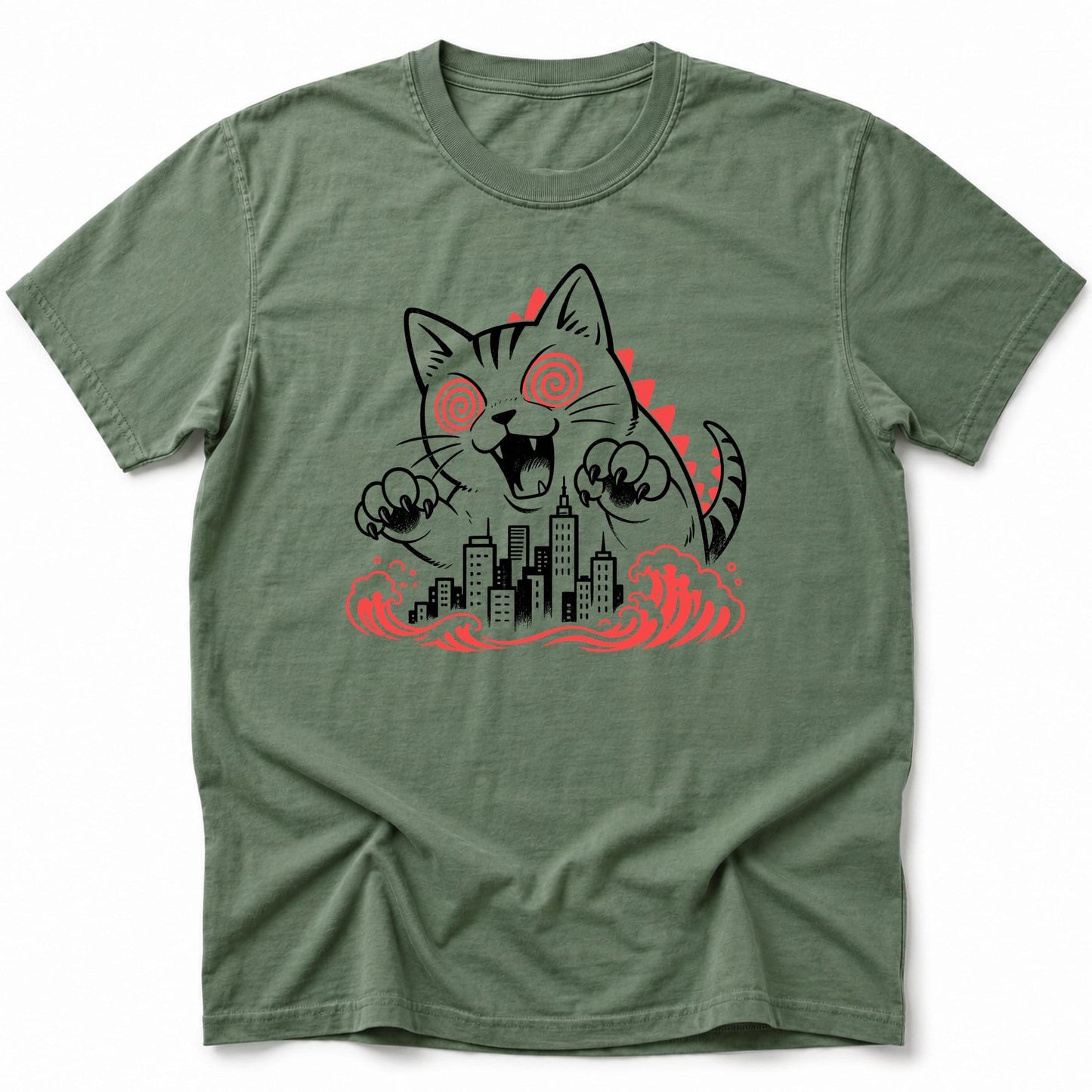Hypno Cat T-Shirt Moss / S 32704598011861619694 T-Shirt