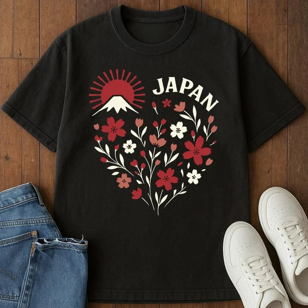 Japan In Bloom T-Shirt Black / S 10953758107603827931 T-Shirt