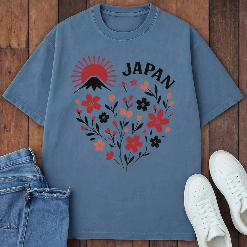 Japan In Bloom T-Shirt Blue Jean / S 25456667545032939304 T-Shirt