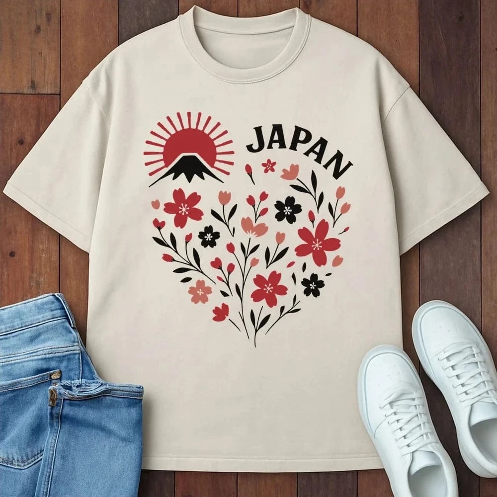 Japan In Bloom T-Shirt Ivory / S 16283890921242582456 T-Shirt