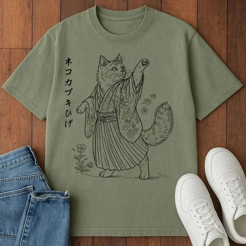 Kabuki Whiskers T-Shirt Moss / S 23203870347979872142 T-Shirt