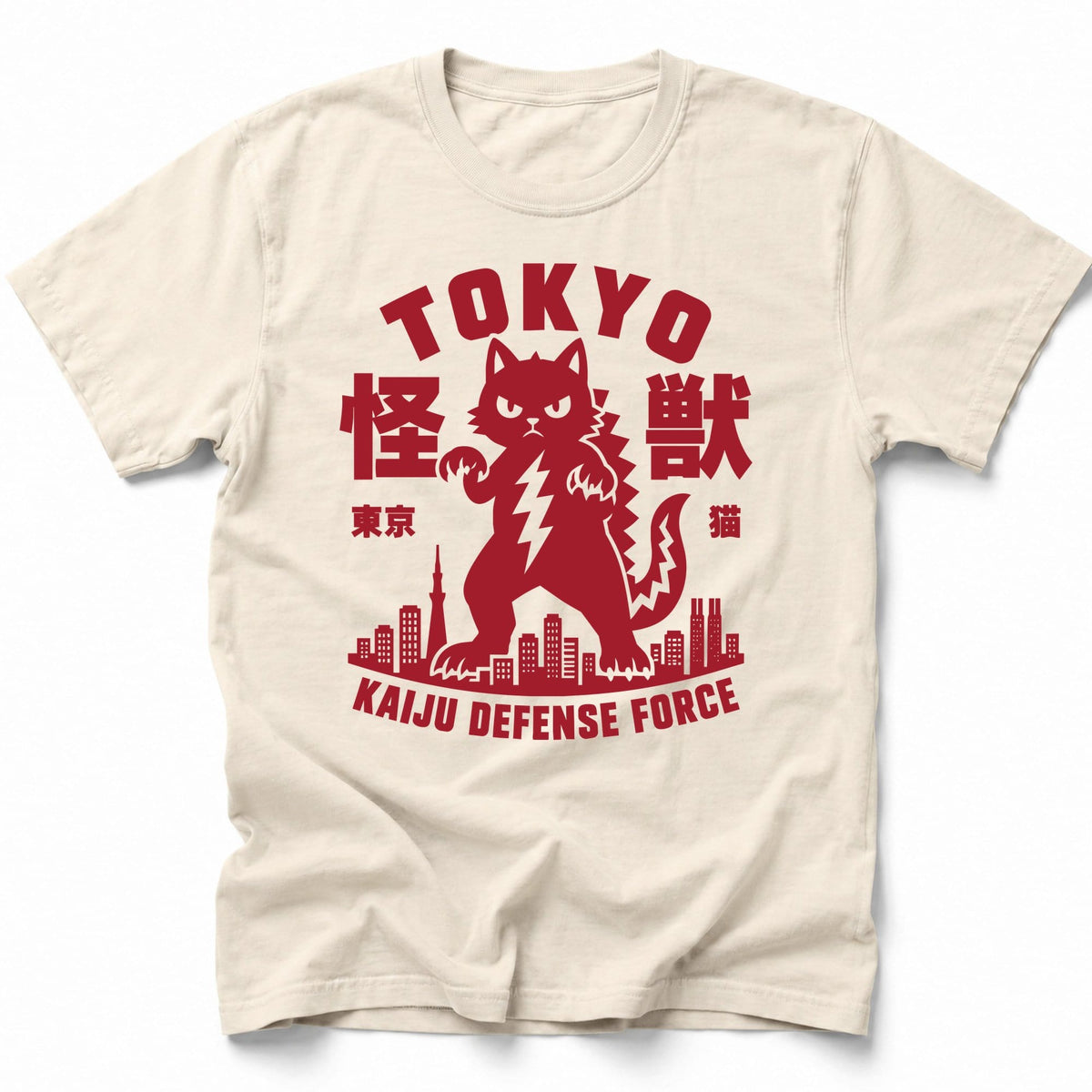 Kaiju Defense Force T-Shirt Ivory / S 30748697879425811778 T-Shirt