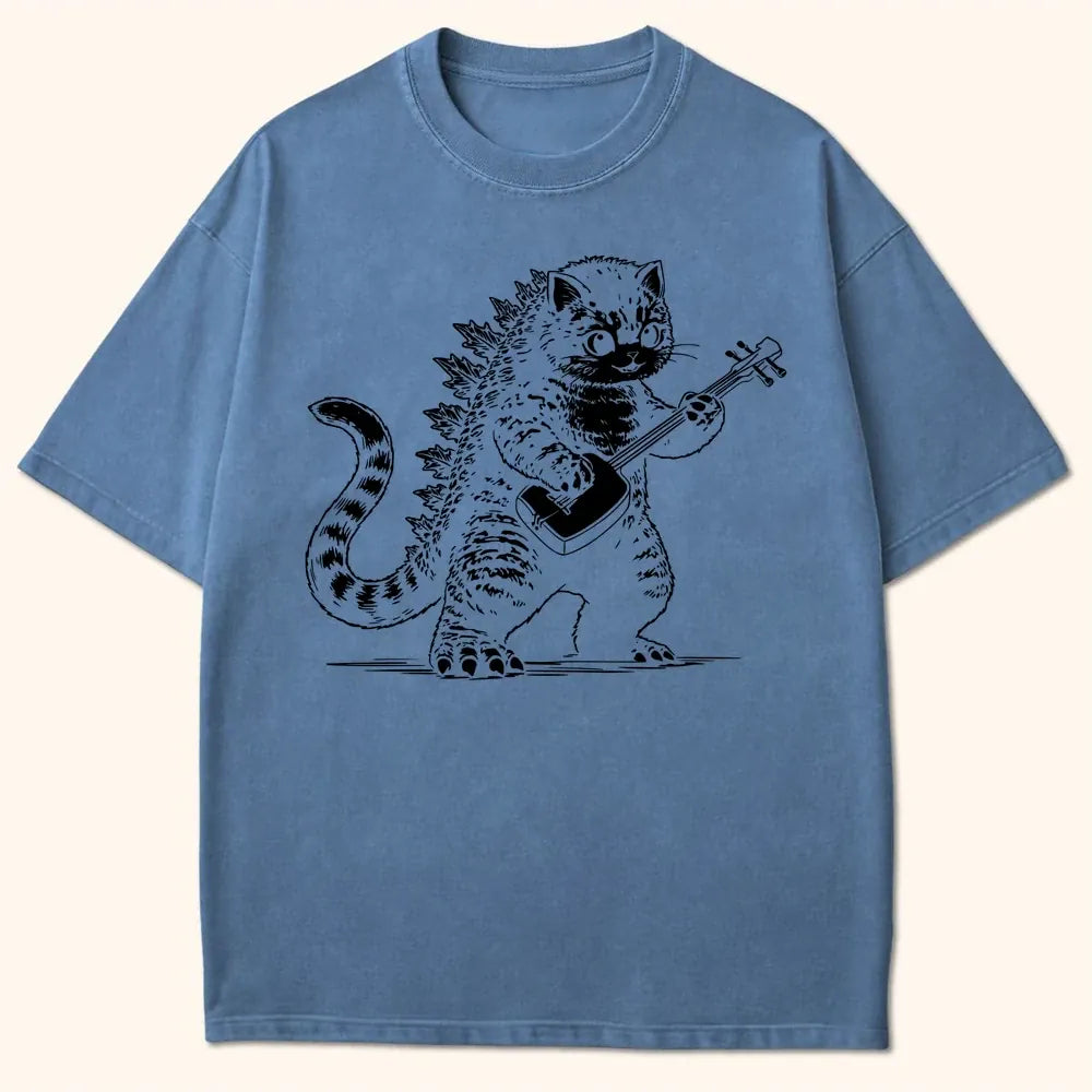 Kaiju Shamisen T-Shirt Blue Jean / S 24671782641998929324 T-Shirt