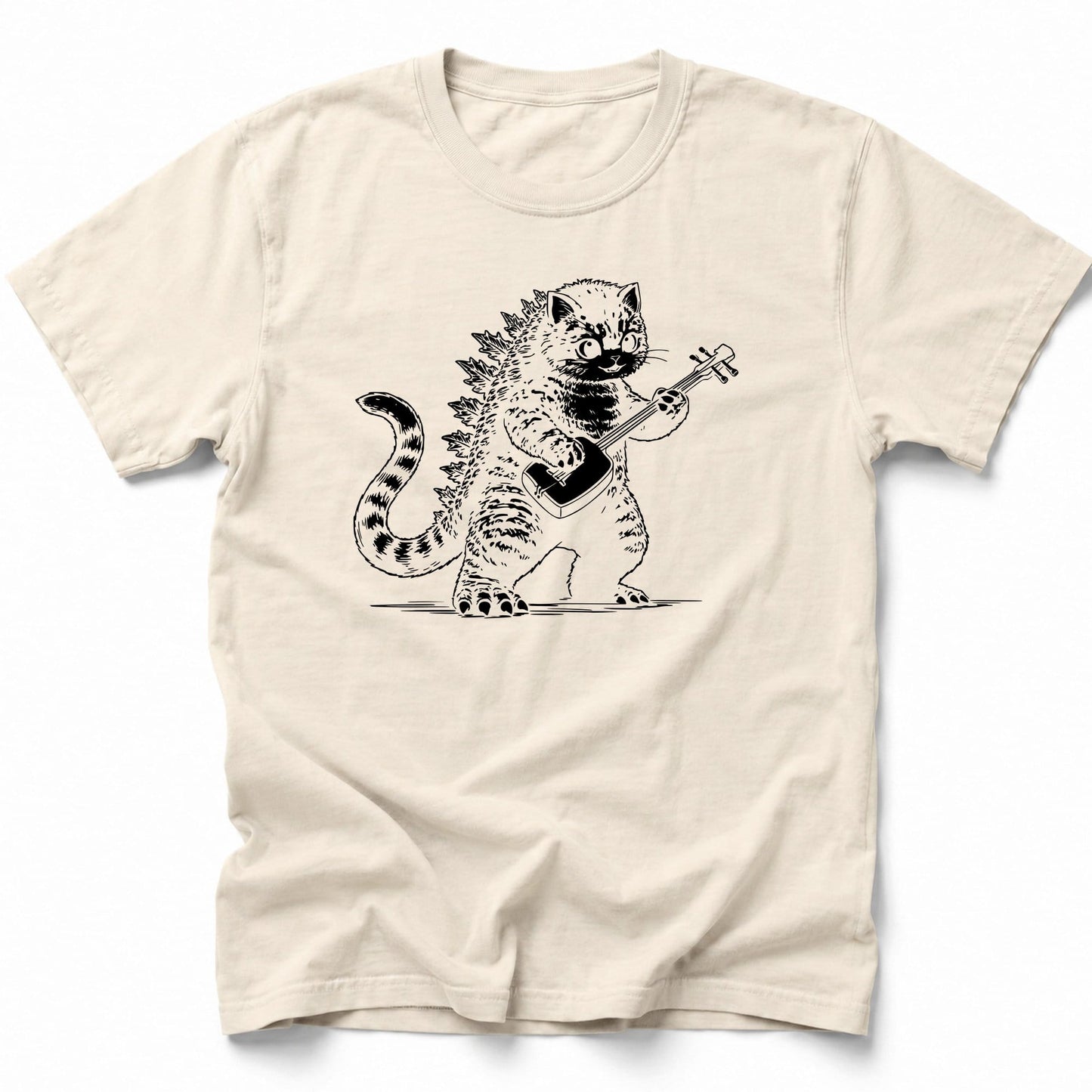 Kaiju Shamisen T-Shirt Ivory / S 11019632812304556974 T-Shirt