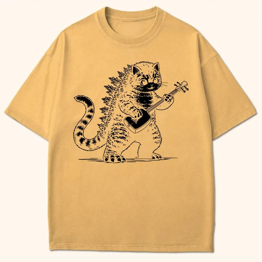Kaiju Shamisen T-Shirt Mustard / S 24597819963588257142 T-Shirt