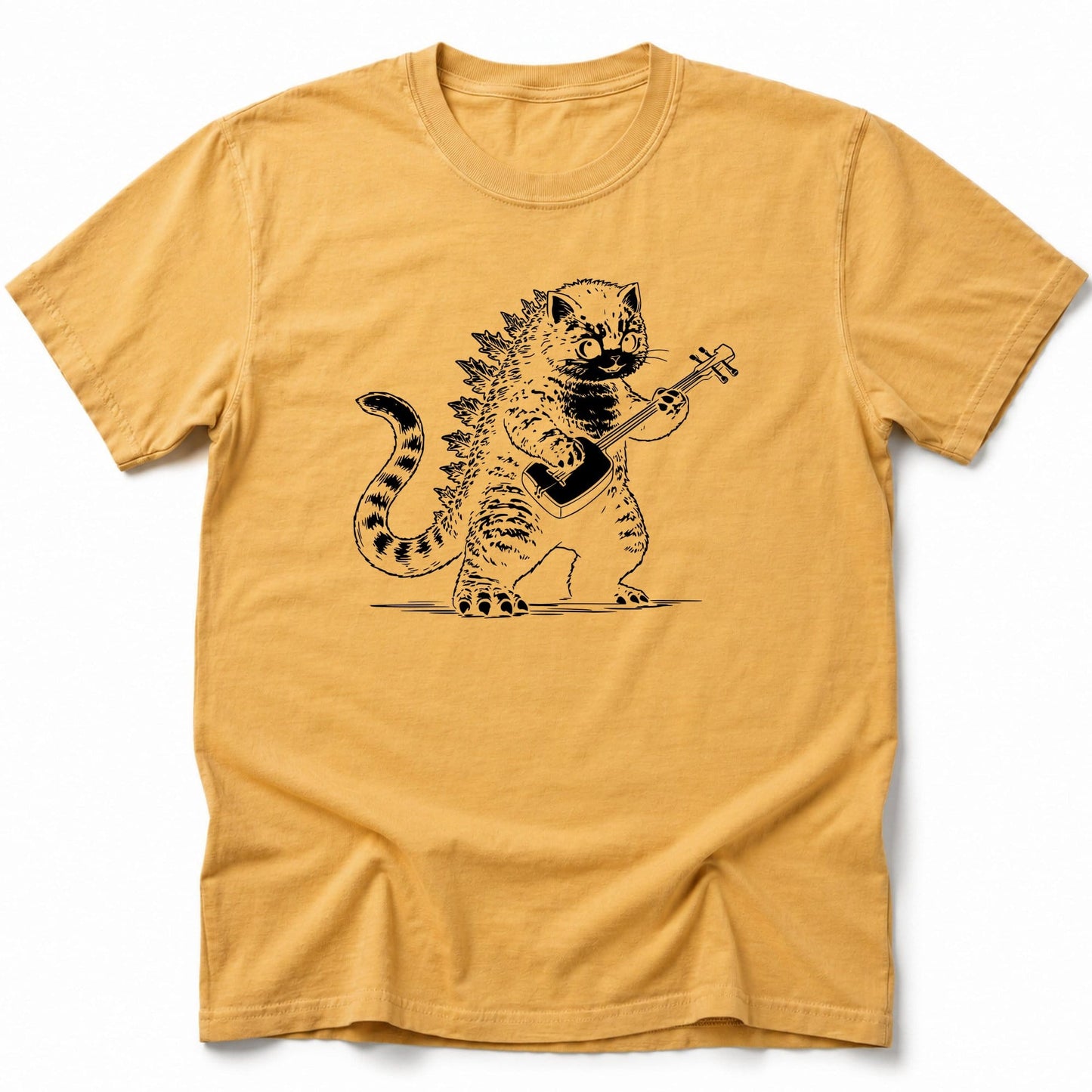 Kaiju Shamisen T-Shirt Mustard / S 27209664812302598601 T-Shirt