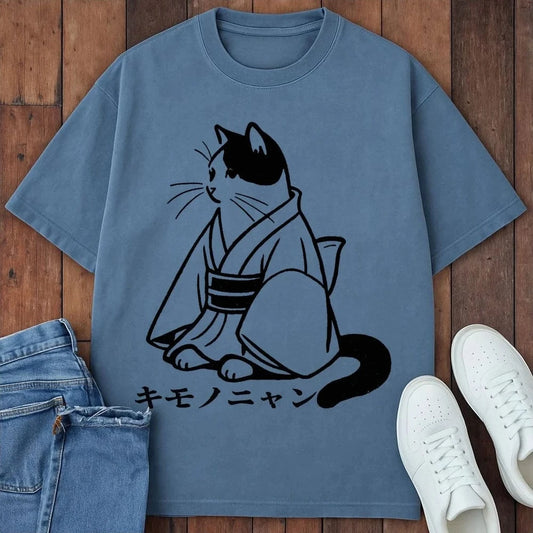 Kimono Nyan T-Shirt Blue Jean / S 11315940203340017772 T-Shirt