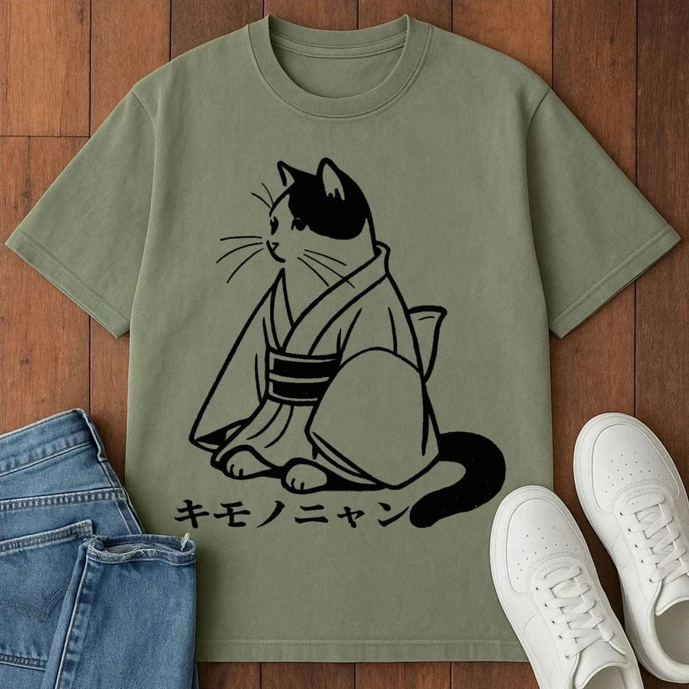 Kimono Nyan T-Shirt Moss / S 48244895811724530134 T-Shirt