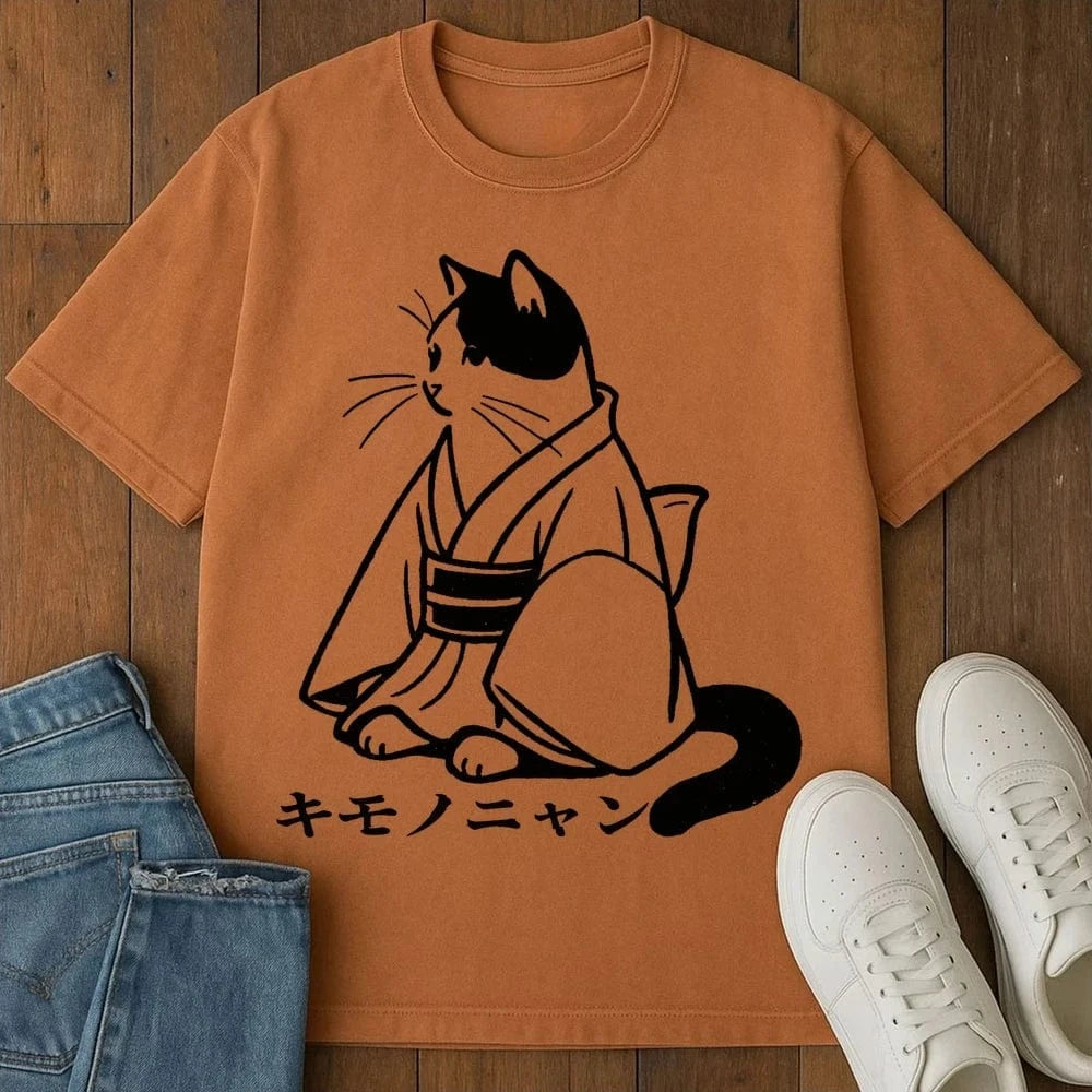 Kimono Nyan T-Shirt Yam / S 27565773537119352668 T-Shirt