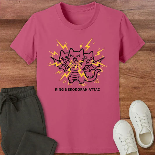 King Nekodorah Attac Kids Tee Berry / S 22578496820935640381 Kids clothes